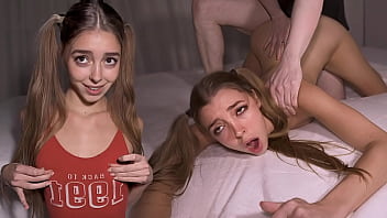 Hot beautiful Teen teases - blowjob